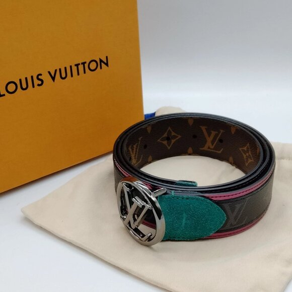 Authentic Louis Vuitton Belt M0115 Black Browns Monogram Eclipse mn441-121225 - Picture 2 of 9
